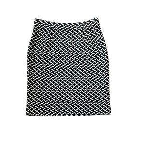 J. McLaughlin black/white cotton modal knit skirt Small